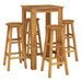 Ensemble de bar de jardin 5 pcs bois d'acacia solide - Photo n°3