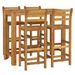 Ensemble de bar de jardin 5 pcs bois d'acacia solide - Photo n°3