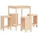 Ensemble de bar de jardin 5 pcs bois de pin massif - Photo n°1