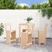 Ensemble de bar de jardin 5 pcs bois de pin massif - Photo n°2