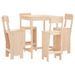 Ensemble de bar de jardin 5 pcs bois de pin massif - Photo n°1