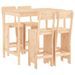 Ensemble de bar de jardin 5 pcs bois de pin massif - Photo n°1