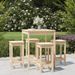 Ensemble de bar de jardin 5 pcs bois de pin massif - Photo n°2