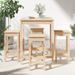 Ensemble de bar de jardin 5 pcs bois de pin massif - Photo n°3