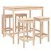 Ensemble de bar de jardin 5 pcs bois de pin massif - Photo n°1