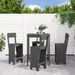 Ensemble de bar de jardin 5 pcs gris bois de pin massif - Photo n°2