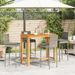 Ensemble de bar de jardin 5 pcs gris bois massif acacia rotin - Photo n°3