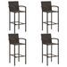 Ensemble de bar de jardin 5 pcs Marron 3 - Photo n°7