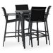 Ensemble de bar de jardin 5 pcs Noir 7 - Photo n°1
