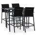 Ensemble de bar de jardin 5 pcs Noir - Photo n°1