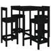 Ensemble de bar de jardin 5 pcs noir bois de pin massif - Photo n°1