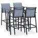 Ensemble de bar de jardin 5 pcs Noir et gris 2 - Photo n°1