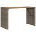 Ensemble de bar de jardin 5 pcs sans coussins gris poly rotin - Photo n°4