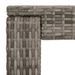 Ensemble de bar de jardin 7 pcs avec coussins gris poly rotin - Photo n°7