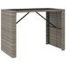 Ensemble de bar de jardin 7 pcs avec coussins gris poly rotin - Photo n°5