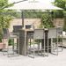 Ensemble de bar de jardin 7 pcs avec coussins gris poly rotin - Photo n°3