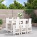 Ensemble de bar de jardin 7 pcs blanc bois de pin massif - Photo n°2