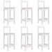 Ensemble de bar de jardin 7 pcs blanc bois de pin massif - Photo n°6