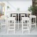 Ensemble de bar de jardin 7 pcs blanc bois de pin massif - Photo n°3