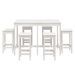 Ensemble de bar de jardin 7 pcs blanc bois de pin massif - Photo n°4