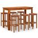 Ensemble de bar de jardin 7 pcs Bois d'acacia solide 2 - Photo n°1