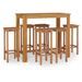 Ensemble de bar de jardin 7 pcs bois d'acacia solide - Photo n°1