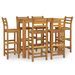 Ensemble de bar de jardin 7 pcs bois d'acacia solide - Photo n°1