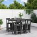 Ensemble de bar de jardin 7 pcs gris bois de pin massif - Photo n°2