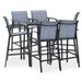 Ensemble de bar de jardin 7 pcs Noir et gris - Photo n°1