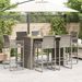 Ensemble de bar de jardin 7 pcs sans coussins gris poly rotin - Photo n°3