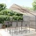 Ensemble de bar de jardin 9 pcs avec coussins gris poly rotin - Photo n°2