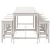 Ensemble de bar de jardin 9 pcs blanc bois de pin massif - Photo n°5