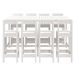 Ensemble de bar de jardin 9 pcs blanc bois de pin massif - Photo n°4