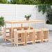 Ensemble de bar de jardin 9 pcs Bois de pin massif - Photo n°2