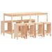 Ensemble de bar de jardin 9 pcs Bois de pin massif - Photo n°1