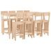 Ensemble de bar de jardin 9 pcs Bois de pin massif - Photo n°1