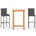 Ensemble de bar de jardin avec coussins 3 pcs Gris 6 - Photo n°1