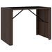 Ensemble de bar de jardin avec coussins 5 pcs marron poly rotin - Photo n°4