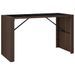 Ensemble de bar de jardin avec coussins 7 pcs marron poly rotin - Photo n°4