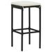 Ensemble de bar de jardin avec coussins 7 pcs Noir - Photo n°8