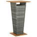 Ensemble de bar jardin 3 pcs gris poly rotin/bois massif acacia - Photo n°5