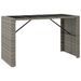 Ensemble de bar jardin 9 pcs gris poly rotin/bois massif acacia - Photo n°5