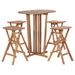 Ensemble de bar pliable 5 pcs Bois de teck massif - Photo n°1