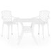 Ensemble de bistro 3 pcs Aluminium coulé Blanc - Photo n°1