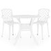 Ensemble de bistro 3 pcs Aluminium coulé Blanc 6 - Photo n°1