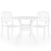 Ensemble de bistro 3 pcs Aluminium coulé Blanc 3 - Photo n°1