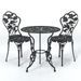 Ensemble de bistro 3 pcs Aluminium coulé Noir 6 - Photo n°1