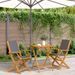 Ensemble de bistro 3 pcs anthracite tissu et bois massif - Photo n°1