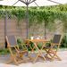 Ensemble de bistro 3 pcs anthracite tissu et bois massif - Photo n°1