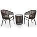 Ensemble de bistro 3 pcs avec coussins Rotin PVC Marron - Photo n°1